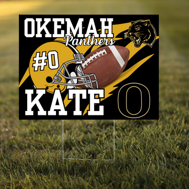 Okemah Panthers Football Yard Sign